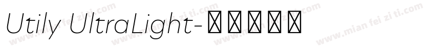 Utily UltraLight字体转换